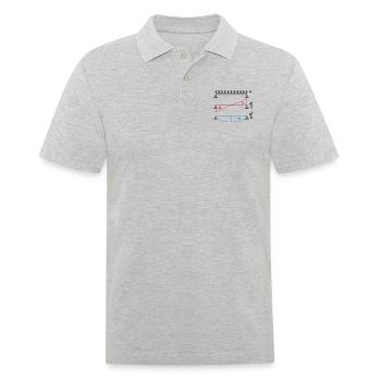 Simply supported beams - (q times square l) eighth - Men's Polo Shirt - heather grey - Front - Kai (181cm)