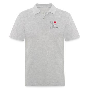 J'aime mon wakeboard, wakeboarder, wakeboard, - Polo Homme - gris chiné - Devant - Kai (181cm)