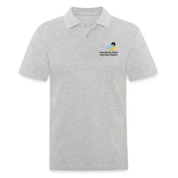 kleine Meise - Männer Poloshirt - Grau meliert - Vorne - Kai (181cm)