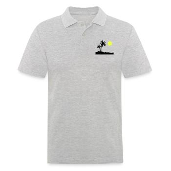 Île Palm - Polo Homme - gris chiné - Devant - Kai (181cm)