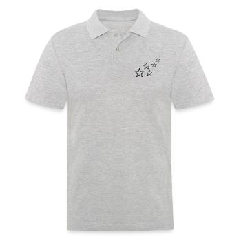 stars - Männer Poloshirt - Grau meliert - Vorne - Kai (181cm)