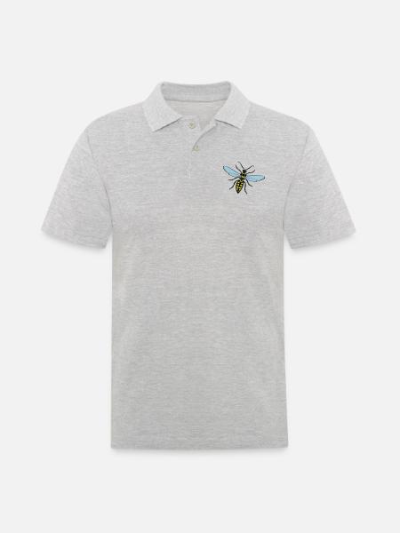 Hornisse - Männer Poloshirt - Grau meliert