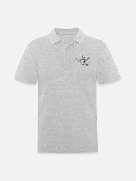 2 Stoner Seagull Friends - Men's Polo Shirt - heather grey
