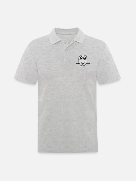 Doux derrière le mur - Polo Homme - gris chiné