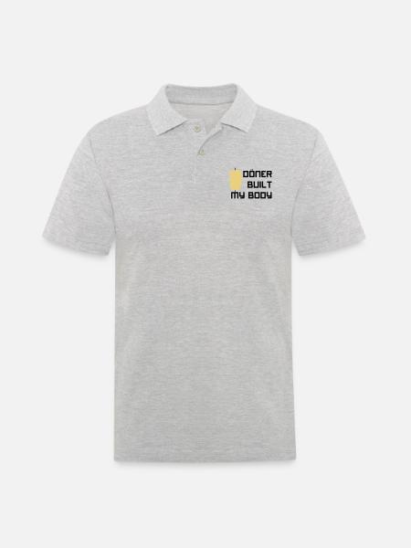 Doner built my body - Men's Polo Shirt - heather grey