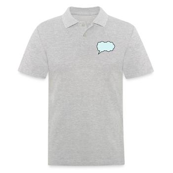 sprechblase cloud - Männer Poloshirt - Grau meliert - Vorne - Kai (181cm)
