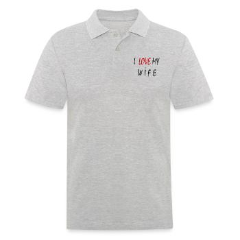 J’aime ma femme - Polo Homme - gris chiné - Devant - Kai (181cm)