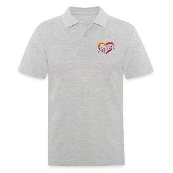 ERSTE LIEBE - Männer Poloshirt - Grau meliert - Vorne - Kai (181cm)