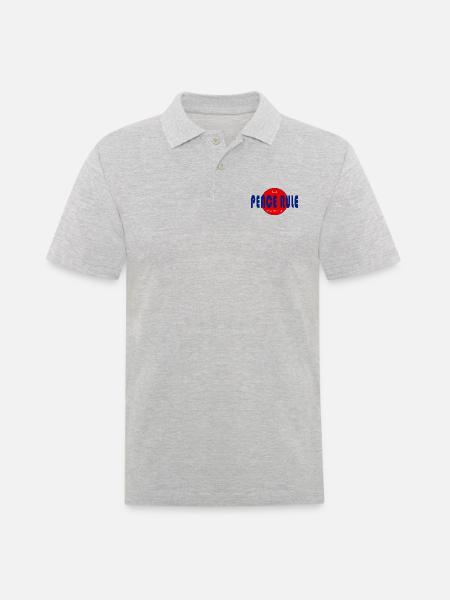 Que la paix règne sur le monde - Polo Homme - gris chiné