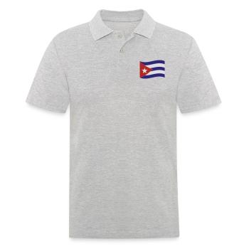 Kuba - Männer Poloshirt - Grau meliert - Vorne - Kai (181cm)