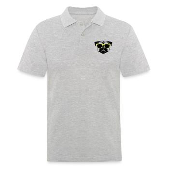 Mops Mama Mops Papa Möpse Hunde Dogs bester freund - Männer Poloshirt - Grau meliert - Vorne - Kai (181cm)
