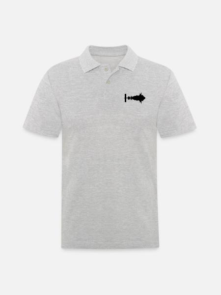 Marseille, fun reflection - Men's Polo Shirt - heather grey