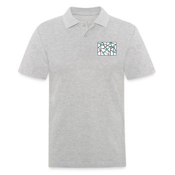 Drawing Graphic with Dots - Men's Polo Shirt - heather grey - Front - Kai (181cm)
