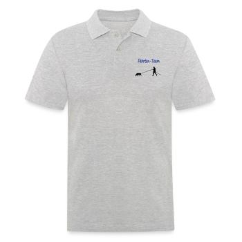 Faehrtenhund_cb - Männer Poloshirt - Grau meliert - Vorne - Kai (181cm)