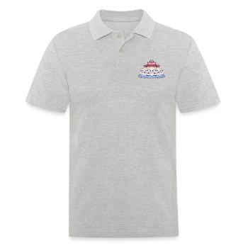 Kuchen - Männer Poloshirt - Grau meliert - Vorne - Kai (181cm)