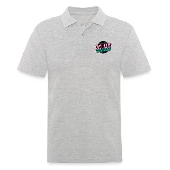 Dino Bodybuilder Bubaprints Birthday Dinosaur - Men's Polo Shirt - heather grey - Front - Kai (181cm)