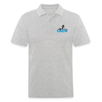 Anchor under water waves crew design - Men's Polo Shirt - heather grey - Front - Kai (181cm)