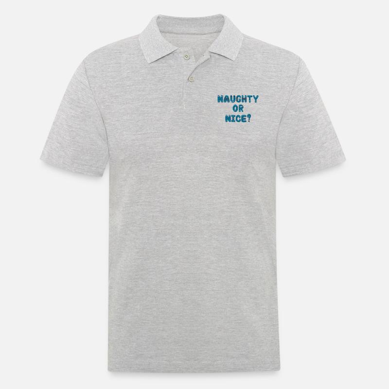 Frech oder nett? - Männer Poloshirt - Grau meliert