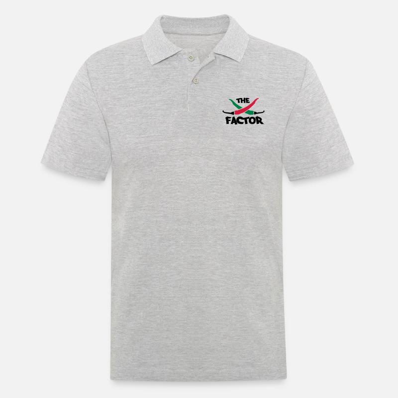 The chilli factor - Männer Poloshirt - Grau meliert