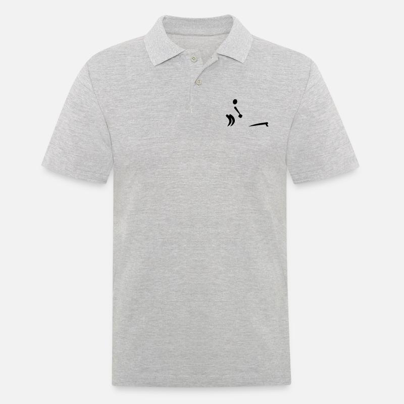 Cornhole - Männer Poloshirt - Grau meliert