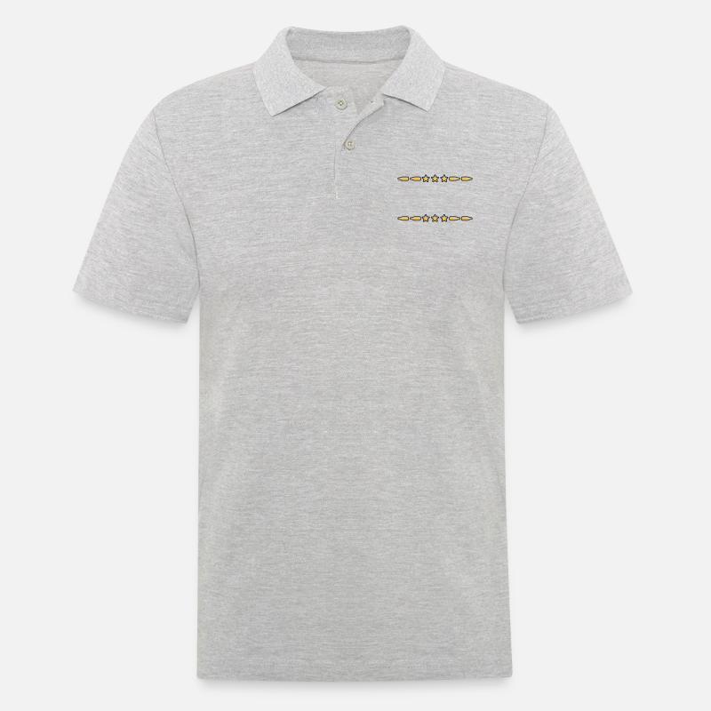 Text Rahmen Bierflaschen - Männer Poloshirt - Grau meliert