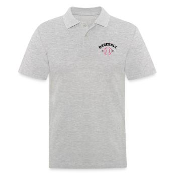 baseball - Männer Poloshirt - Grau meliert - Vorne - Kai (181cm)