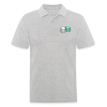2 Pieuvre Majeur Insulte Fuck Off Équipe - Polo Homme - gris chiné - Devant - Kai (181cm)
