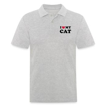 LOVE MY CAT - Polo Homme - gris chiné - Devant - Kai (181cm)