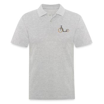 Tretroller zweifarbig - Männer Poloshirt - Grau meliert - Vorne - Kai (181cm)