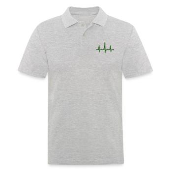 ECG, le pouls, le cœur, le rythme cardiaque, beat, - Polo Homme - gris chiné - Devant - Kai (181cm)
