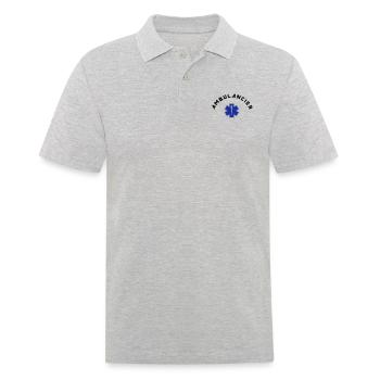 ambulancier logo 4 - Männer Poloshirt - Grau meliert - Vorne - Kai (181cm)