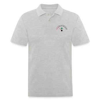 EMPTY Ganja - Männer Poloshirt - Grau meliert - Vorne - Kai (181cm)