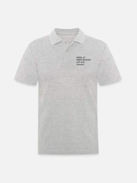 lustig - Männer Poloshirt - Grau meliert