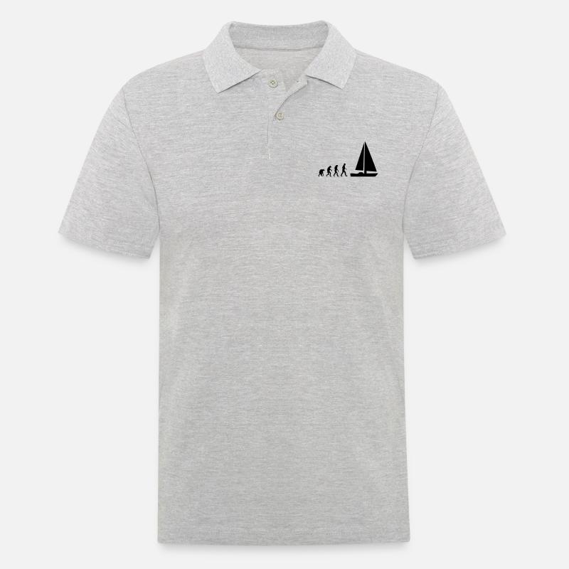 sailing evolution - Men's Polo Shirt - heather grey