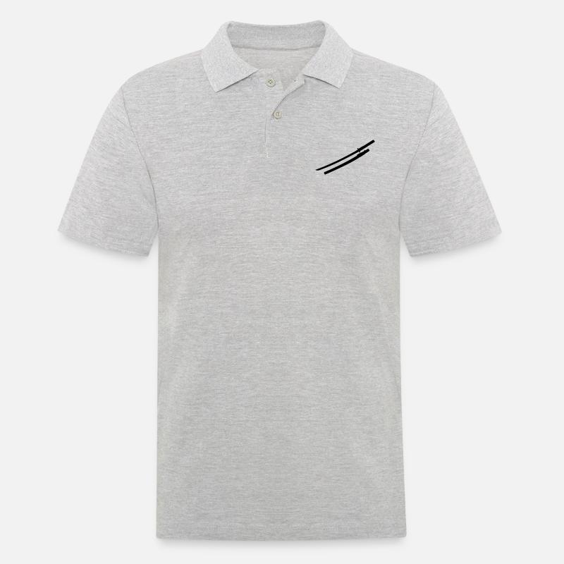 Samurai épée - Polo Homme - gris chiné