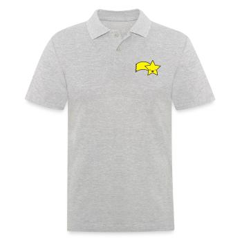 sternschnuppe_002 - Männer Poloshirt - Grau meliert - Vorne - Kai (181cm)