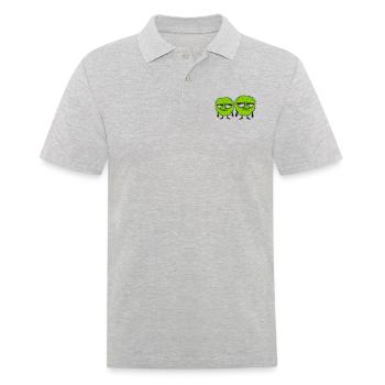 2 Monster Augen verdrehen - Männer Poloshirt - Grau meliert - Vorne - Kai (181cm)