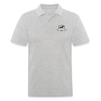 Banner Horse Coat of Arms Shield - Men's Polo Shirt - heather grey - Front - Kai (181cm)