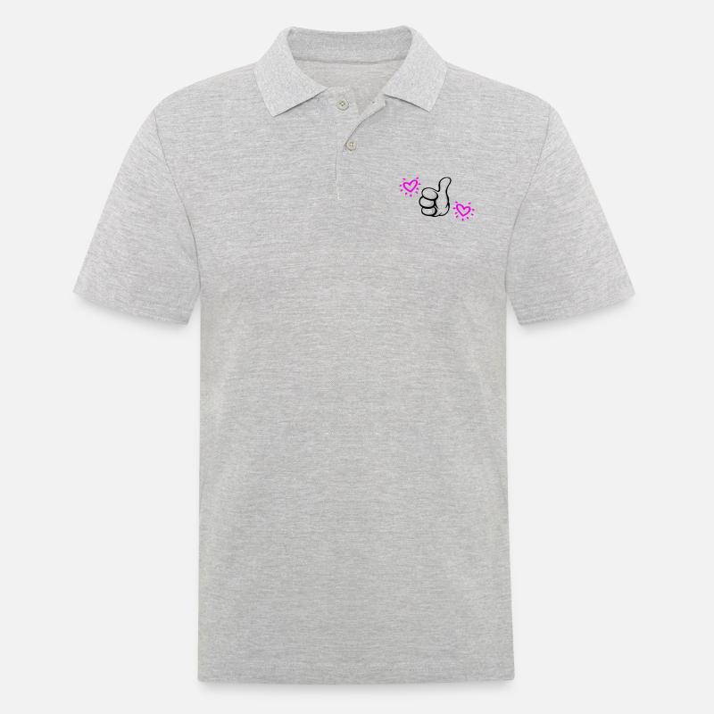ZUR besten Mutter gewählt - Männer Poloshirt - Grau meliert