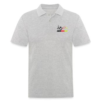 fußball love beat germany - Männer Poloshirt - Grau meliert - Vorne - Kai (181cm)