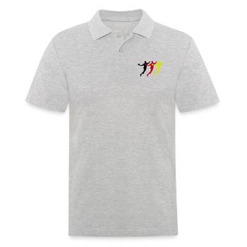 handballer deutschland - Männer Poloshirt - Grau meliert - Vorne - Kai (181cm)