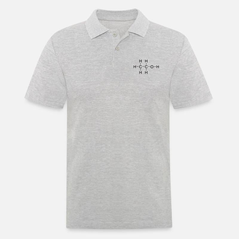 ethanol - Männer Poloshirt - Grau meliert