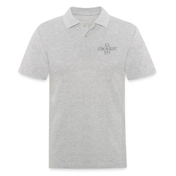 es. eskaliert. eh. - Männer Poloshirt - Grau meliert - Vorne - Kai (181cm)