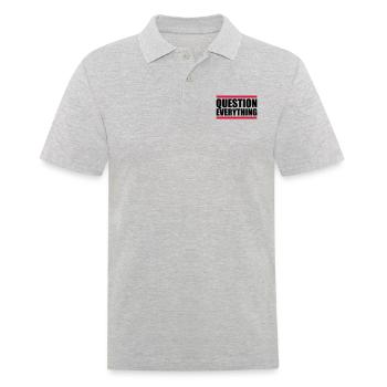 Balken Question Everything - Männer Poloshirt - Grau meliert - Vorne - Kai (181cm)