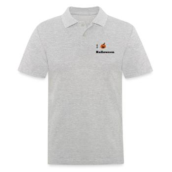 I love Halloween - Männer Poloshirt - Grau meliert - Vorne - Kai (181cm)