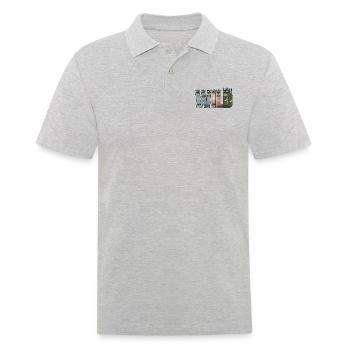 Nature, Forêt, Arbres, Aventure, Randonnée pédestre - Polo Homme - gris chiné - Devant - Kai (181cm)