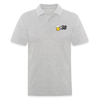 Beer :30 - Men's Polo Shirt - heather grey - Front - Kai (181cm)