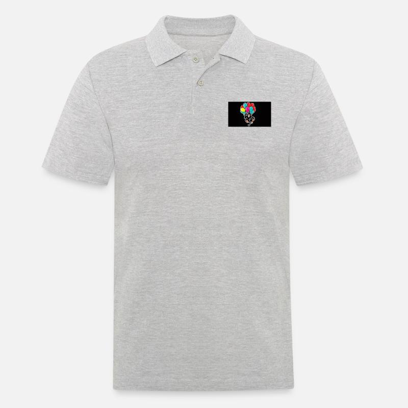 Design Monkey1 - Männer Poloshirt - Grau meliert