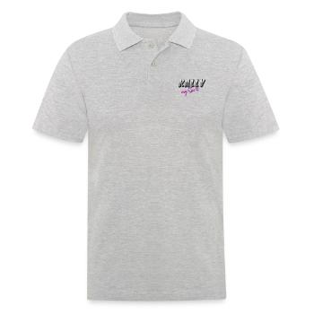 Rally my Sport grey pink - Men's Polo Shirt - heather grey - Front - Kai (181cm)