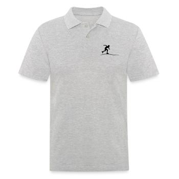 Sport - Inline Skating - Männer Poloshirt - Grau meliert - Vorne - Kai (181cm)